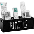 Remote Holder for Table, 3 Slots Wooden TV Remote Control Holder, Bedside Remote Control Storage Organizer - 10" x 3.3" x 3.3" Black - color: Black - 3 slot