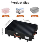 Freebat Under Bed Storage Organizer with Wheels, Underbed Container with Clear Lid Cover, Storage Bag Box with Visiable Window for Clothes, Bedsheet, Pillow, 2 Pack，5.5 inches - size: 5.5 inch