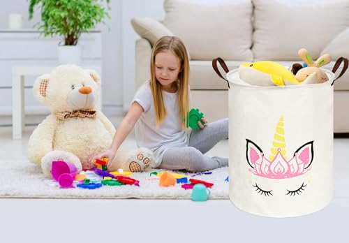 MAIZMZ Baby Waterproof Storage Basket Kids Hamper Nursery Bins Organizer Gift Toy Box Laundry Basket for Women Large Canvas Collapsible Chest for Home/Dorm/Office/Room Decor - color: Cartoon