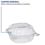Dart C57PST1 OPS 6 in Clear Hinged Container, 6.0 X 5.8 in (Case of 500)