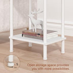 YUFAM End Table,Small Side Table,2-Tier Nightstand with Storage Shelf,Sofa Bedside Table for Small Spaces in Living Room,Bedroom, Office,Stable Frame,Easy Assembly,White - color: White, style: 2pcs No Plug