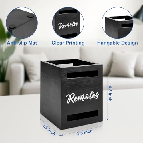Small Remote Control Holder Wall Mount Wooden Remote Caddy Organizer for Bed Table TV Controller Box Storage Bedside Table Organizers Remotes Control Wall Holders Nightstand Accessories Black Caddy - color: Black, size: 1 Slot