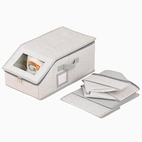 Hat Organizer for Baseball Caps,Holds up to 12 Caps Hat Organizer for Closet, Sturdy Stackable Storage for Men with Clear Lid, Flip-Top Access, Space-Saving Hat Box for Closet, Breathable Fabric