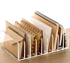 SANRUI Mail Organizer, Clear Acrylic Desk Organizer,Letter Holder for Desk,9-Compartment Small File Holders Paper Organizer Mail Sorter for Office,Home, School - style: 9 Sections