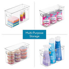 iDesign Slim Clear Plastic Storage Bin, Tall Narrow Organizer for Kitchen, Fridge, or Pantry, 2-Pack - style: Pack of 2