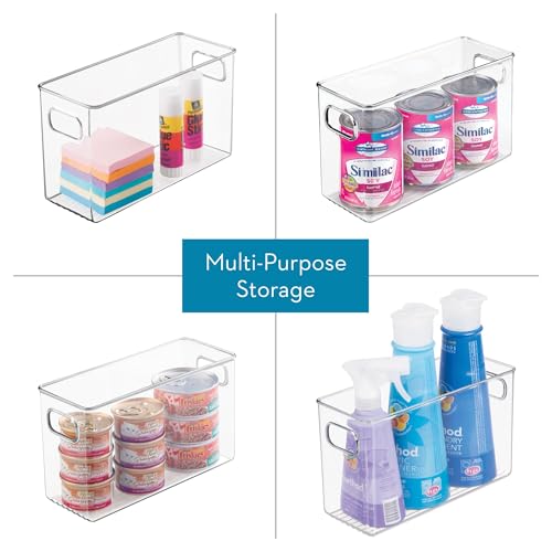 iDesign Slim Clear Plastic Storage Bin, Tall Narrow Organizer for Kitchen, Fridge, or Pantry, 2-Pack - style: Pack of 2