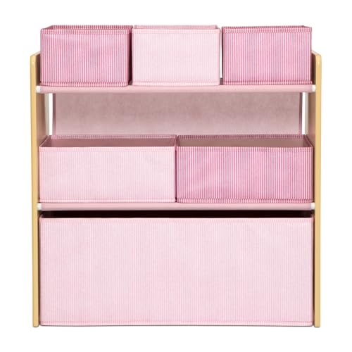 Delta Children - GapKids 6 Bin Toy Organizer - Greenguard Gold Certified, Blush Pink - color: Blush Pink