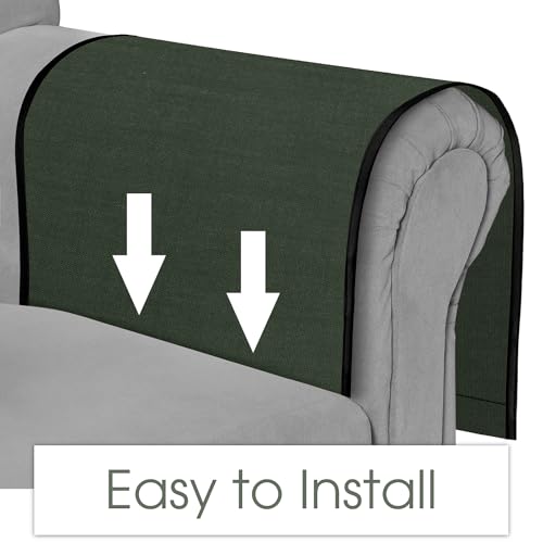 Joywell Armrest Organizer Remote Holder for Recliner Armchair Caddy Couch Sofa Arm Chair Caddie with 6 Pocket Storage for Magazine, Phone, iPad,Olive Green - color: Olive Green, size: 19'' x 35''