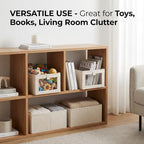 6 Pack Linen Closet Organizers and Storage, Foldable Closet Storage Bins with Clear Window, Fabric Closet Organizers for Shelves, Bedroom, Living Room - Organize Clothes, Jeans, Toys, Blankets