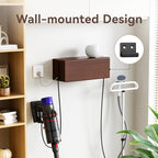 Large Cable Management Box-Stylish Wire Organizer, Wire Concealer and Wire Management Box-Wire Management Box with Protective Sleeve (Brown) - color: Brown