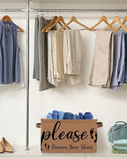 Please Remove Your Shoes Storage Basket Waterproof Cube Storage Bin Organizer with Handles, Farmhouse Brown Collapsible Storage Cubes Bins for Clothes Books Toys 15"x11"x9.5"