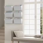 Gawerk Clear Acrylic Single Pocket, Plastic Hanging Wall Mount File Holder for Office Home (White, 8 Pack) - color: White, size: 8 Pack