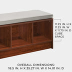 ClosetMaid 3258 Cubeicals 3-Cube Storage Bench, Natural Gray with Gray Cushion - color: Natural Gray With Gray Cushion