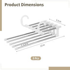 Multi Functional Folding Pants Rack, Five in One Storage Rack, White, Space Saving Design, Large Capacity (4, White)