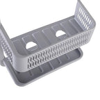 Bath Bliss Molded Shower Caddy | Bathroom Storage | Hangs Over Shower Head | 6 Accessory Hooks | Holds Razors | Washcloths | Accessories | Suction Cup Stability | Grey