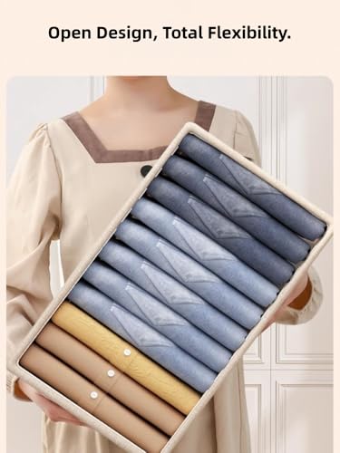 1 Pc Large Storage Bins with Clear Window Collapsible Cloth Organizer Box for Clothing, Toys, Blankets, Closet Shelf Storage, Grey, Medium - size: M