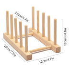 Kunovo Bamboo Dish Rack,Pot lid/Plate/Cutting Board Organizer for Kitchen cabinets,Bottle Drying Holder… (4G) - color: 4g