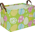 NTAOHAMPER Rectangular Green Easter Basket,Easter Gift Basket Empty,Toys/Books Box,Room Decor(Green Easter Egg) - color: Green Easter Egg
