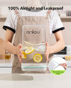 Ankou Airtight Food Storage Container with Pop Lid & 130ml Scoop, 4L/4.2qt *4 BPA-Free Cereal, Rice, Flour, Pasta & Snack Container, Stackable & Durable,Kitchen Pantry Organizer - color: 4L * 4