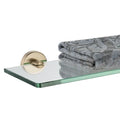 JQK Bathroom Glass Shelf, Tempered Glass Shower Storage 12 by 5 inches, 304 Stainless Steel Champagne Bronze Wall Mount, TGS101L12-CB - color: Champagne Bronze, size: 12 Inch (1 Pack)