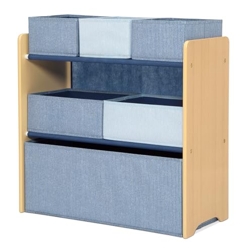 Delta Children - GapKids 6 Bin Toy Organizer - Greenguard Gold Certified, Indigo Blue - color: Indigo Blue