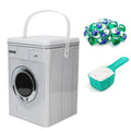 Large Capacity Metal Laundry Detergent Container, Farmhouse Style Storage Box with Handle for Laundry Room Decor