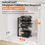MUDEELA 2 Pack Pots and Pans Organizer under Cabinet, 4-Tier Heavy Duty Pan Organizers inside Cabinet Kitchen Storage, Adjustable Pot Rack Holds up to 44 LB Cast Iron Skillets Shallow Cookware - style: 4-Tier 2Pack