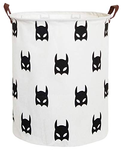 Large Sized Storage Baskets with Handle,Collapsible & Convenient Home Organizer Containers for Kids Toys,Baby Clothing (Black Bats) - color: Black Bats
