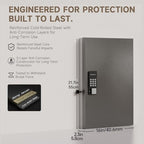 WeHere 72-Key Smart Key Lock Box Wall Mount – Commercial Key Cabinet with App, Keypad, Bluetooth & WiFi Unlock (Sold Separately), Access Log Tracking, Key Management for School, Property, Office - size: 72 keys(smart)
