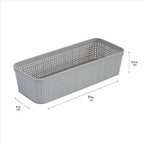Simplify 10 Piece Organizing Set | Multiple Size Bins | Multipurpose | Office | Desk | Dorm | Bathroom | Storage Basket | Small Items | Accessories | Grey