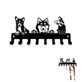 Dog Leash Holder for Wall, Key Holder Wall Mount with 8 Metal Hooks, Screw Mounted Pet Leash Organizer for Entryway, Keys, Collars, Harnesses and Bags - style: 8-Hook