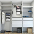 MAX Houser 3 Tier Shelf Hanging Closet Organizer, Space Saver,Closet Hanging Shelf with 2 Sturdy Hooks for Storage, Foldable (Grey) - color: Ashy