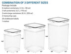 VERONES Large Tall Airtight Food Storage Containers, 10 PACK Plastic Airtight Kitchen & Pantry Organization, Ideal for Flour & Sugar Plastic Canisters with Labels - color: Black