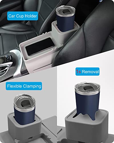 Silicone Couch Cup Holder, VIENFUT Anti-Spill and Anti-Slip Sofa Armrest Tray, Dirt-Resistant Silicone Couch Arm Tray for Remote, Snacks, Cellphone and iPad, Gift for Family, Friend (Gray) - color: Gray