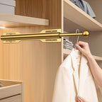 FIRJOY 12" Valet Rod for Closet Pull Out (2 Pack, Brushed Gold) - color: Brushed Gold, size: 2 Pack