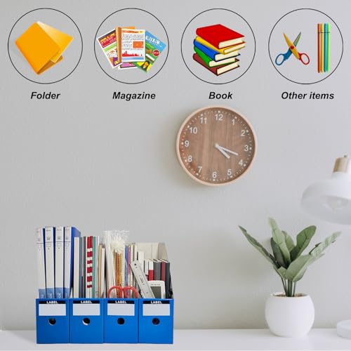 Limitliho Magazine Holde ( Blue, 2 Pack), Magazine File Holder for Home, Office, Desk, 10.6'' H×10.2'' L ×3.5''W Magazine Storage Box - color: Blue, size: 2 Pack