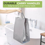 FENTEC Fentec Hanging Laundry Hamper, Hanging Laundry Basket, Slim Laundry Hamper Bag with Handles, Portable Hanging Closet Hamper, Mesh Heavy Duty Hanging Laundry Bag (Grey,1 Pack) - color: Grey, size: 1 Pack-One section