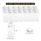 SpaceAid Spice Rack with 24 Spice Jars, 386 Spice Labels, Chalk Marker and Funnel, Wood Hanging Seasoning Shelf for Cabinet Door or Wall Mount (4 Pack) - style: Racks with Jars