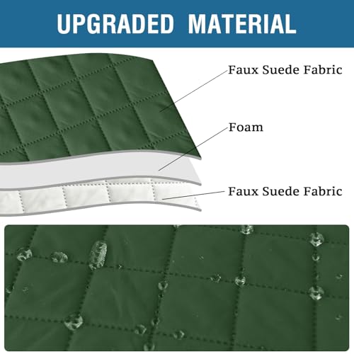 2 Pack Water Resistant Armrest Covers for Chairs and Sofas Couch Arm Covers for Sofa with 3 Pockets for Phone Sofa Arm Protector for Pets, Cats (Avocado Green) - color: Avocado Green