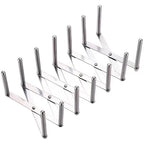Pot Lid Organizer Pot Lid Holder Adjustable Pot Lid & Plate& Pans multipurpose Organizer Rack Holder Stainless Steel Dish Plate Drying Rack