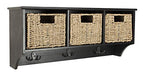 Safavieh Home Collection Finley Hanging 3 Basket Wall Rack - color: Black