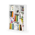 Furinno LUDER Book Shelf, 11-Cube Bookshelf, Reversible Bookcase, 9.4 x 29.1 x 41.7, Easy Assembly, for Living Room, Bedroom, Home Office, White - color: White, size: 11-Cube