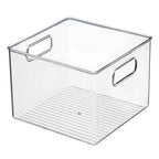 iDesign Pantry Storage Bin with Handles for Kitchen Cabinets or Fridge - Clear - Made in USA - style: Pack of 1