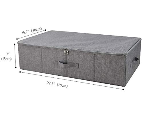 iwill CREATE PRO Under Bed Storage Container, Underbed Shoe Storage Organizer Box with Lid,Dark Gray - color: Dark Gray,1pc, size: 27.5*15.7*7"