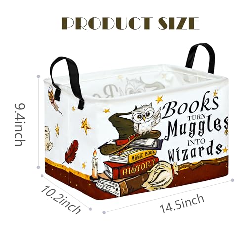 MAIZMZ Kids Reading Book Storage Basket Book Organizer for Nursery Classroom Gifts Toys Storage Bin/Dorm/Kitchen/Pet/Office/Closet/Shelf/Room Decor Storage - color: Magic Book