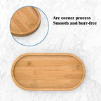 Bamboo soap Dispenser Tray, Bathroom Countertop Tray Kitchen Tray Bamboo T ray Sink T ray Dresser Jewelry Ring Dish, Comestic Holder Bathtub Organizer, Ideal for Jewelry, Cosmetics, and Small Items - style: ellipse