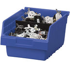 Akro-Mils 30080 ShelfMax Plastic Nesting Shelf Bin Box, 12-Inch L by 8-Inch W by 6-Inch H, Blue, Case of 8 - color: Blue