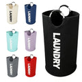 A large 90 liter laundry basket that can be folded for easy carrying. Suitable for bathrooms, laundry rooms, and travel (black) - color: black