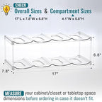 Design for Stanley 40 OZ & Large Bottles & Tumblers with Handle - Acrylic Water Bottle Organizer - Stackable Clear Wine Rack, Cup Holder for Home Kitchen Pantry Shelf Countertop Cabinet, 2 Tier Hold 8 - size: 2 Tier for 8