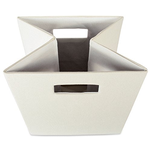 DII Collapsible Polyester Storage Cube, Solid, Lightweight and Durable, Small Square, 11x11x11, Off-White - color: Off White, size: Small Square, 11x11x11"